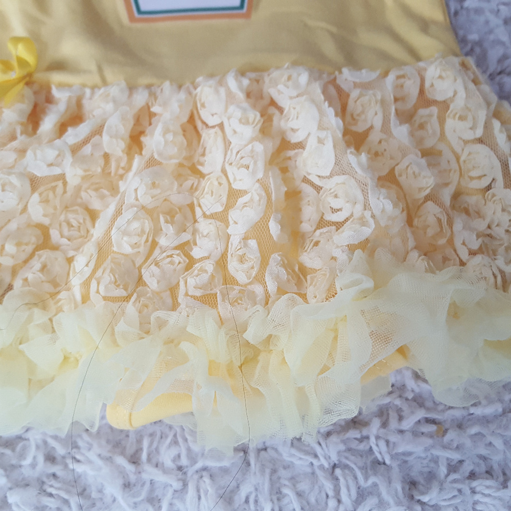 Baby Girl Halloween Mustard Costume Tutu Dress - Picture 2 of 4